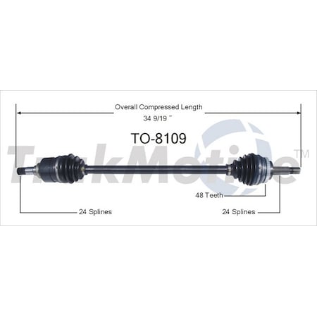 Surtrack Axle Cv Axle Shaft, To-8109 TO-8109